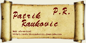 Patrik Rauković vizit kartica